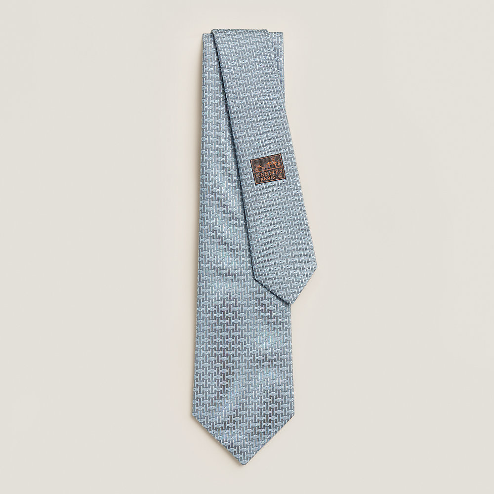 シルクタイ 7 cm 《Hマラン》 - グレー | Hermès - エルメス-公式サイト